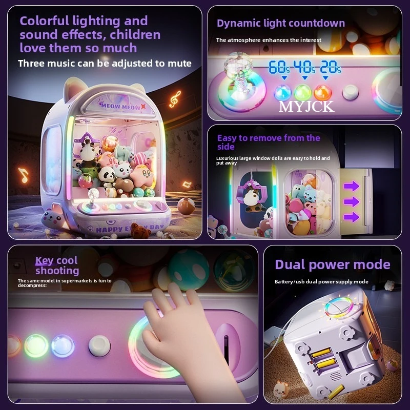 DIY Purple Automatic Doll Mach - Claw Crane Machine recension och pris