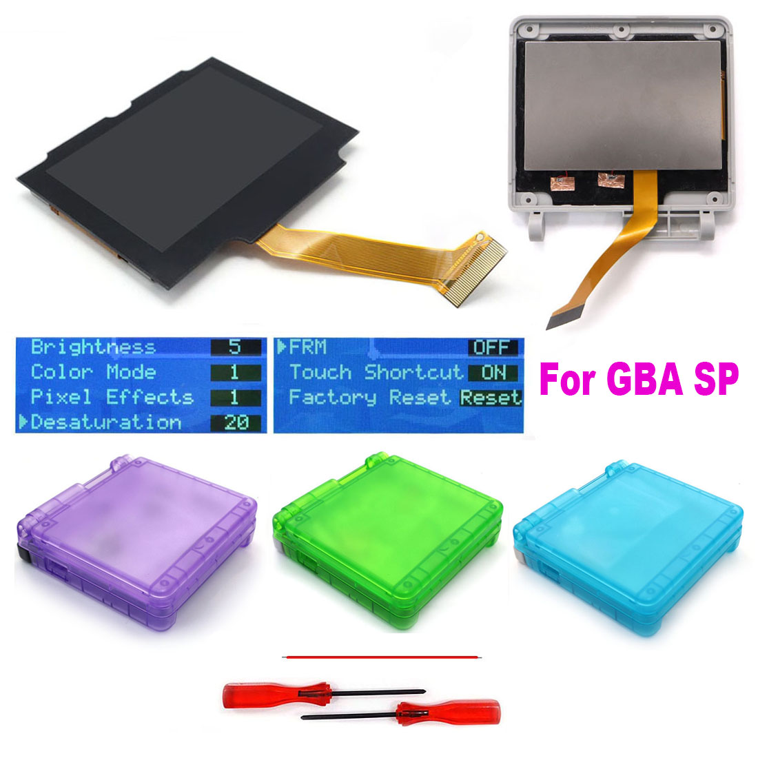 HISPEEDIDO For GBA SP IPS V5 S - Lcd Screen Arcade recension och pris
